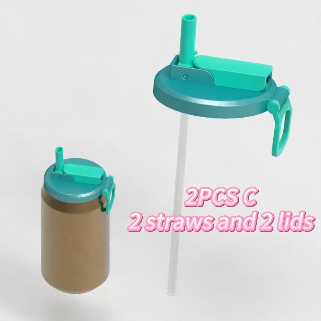 Multifunctional Soda Straw Cover Leak-Proof Portable Beverage Sealing Cover & Straw Set High-Quality Recyclable Beveragelid