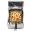 Commercial Electric Deep Fryer, Oil Filtration Upgrade, 6.8 L Oil Capacity, 2500W Stainless Steel Countertop Fryer with Basket and Lid, Temp Control,