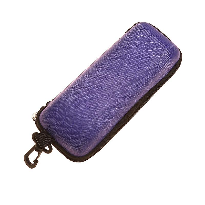 1 Stück Neue Waben-Reißverschluss-Brillenetui tragbar Sonnenbrillenetui Reißverschlusstasche Hartes Brillenetui Brillenaufbewahrungsbox