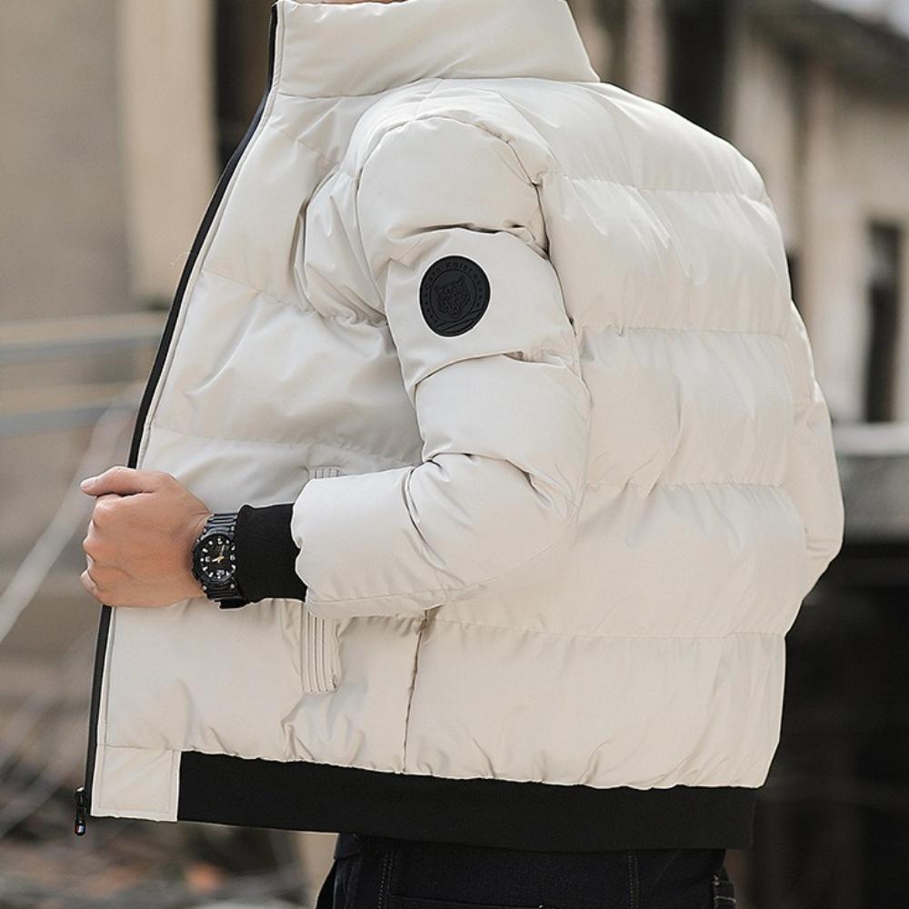 Men's Classic Winter Jacket with Stand Collar, Warm, Casual and Stylish