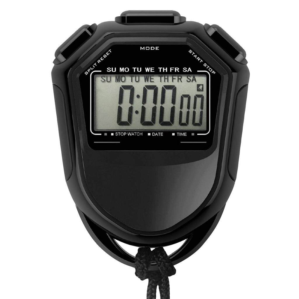 Cronometro impermeabile digitale LCD portatile Cronografo contatore sportivo con cinturino per il nuoto