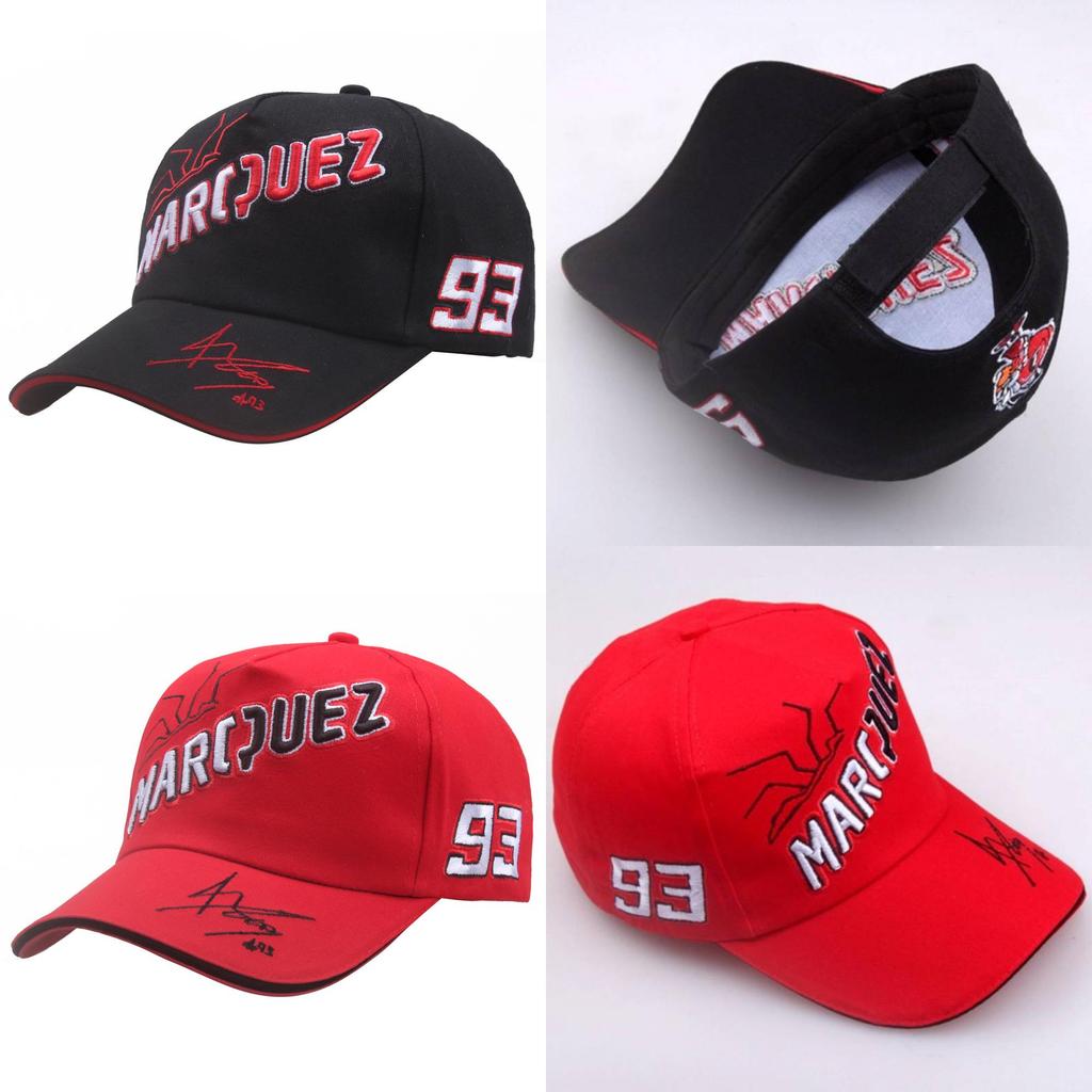 Black And Red Marc Marquez 93 Baseball Cap For Outdoor Sports