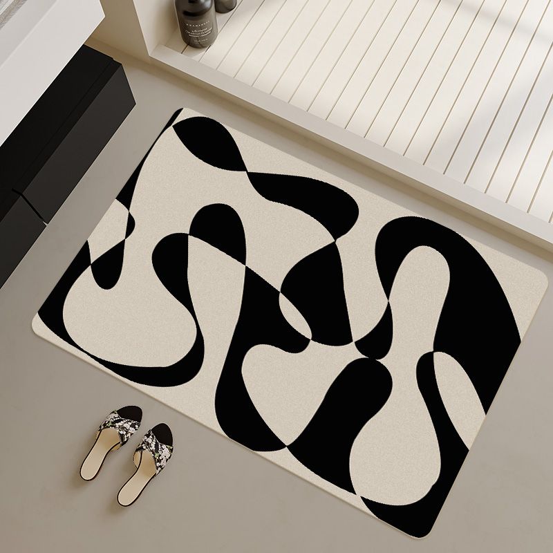 Bathroom floor mat cream wind diatom mud absorbent mat toilet door foot mat bathroom toilet quick drying non-slip carpet