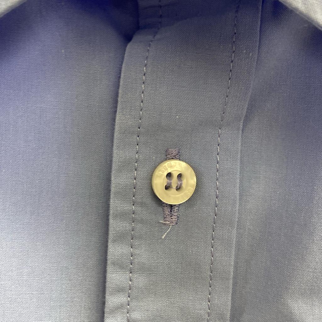 MSGM Blue logo embroidered overshirt tops 41 blueUsed