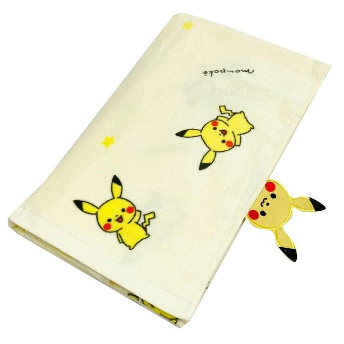MORIPiLO Pokemon Towel Blanket Pikachu Monpoke Baby (Fluffy 100% Cotton Nap Blanket) 85x115cm Kids Infants Summer Quilt Washable Yellow