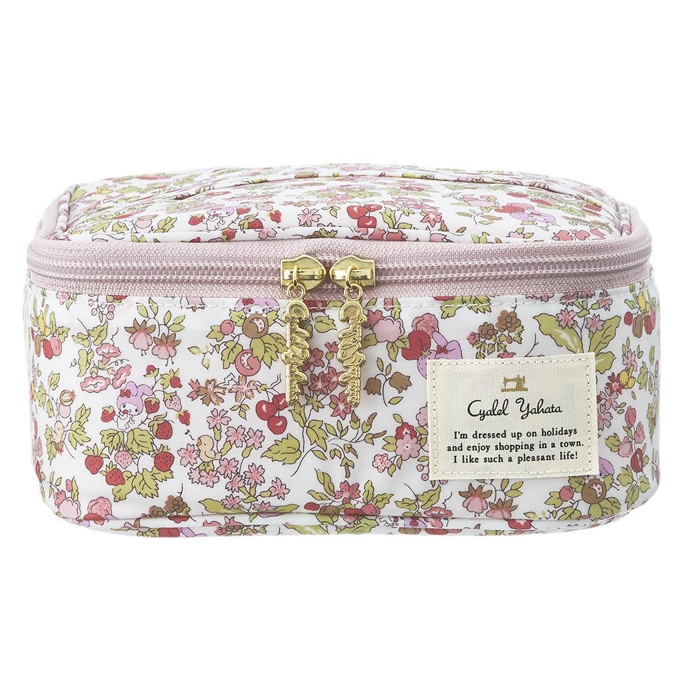 

My Melody Трюмо Sanrio Liberty Большой Милый Цветочный Дизайн с Кистью Портативный Дорожный Сделано в Японии от Cyalel Yahata Orchard Косметичка, Принт, Вместимость,