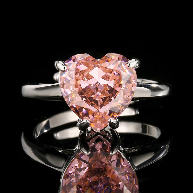 High Carbon Papalacha Heart-shaped Set Earrings Rings Necklaces Jewelry Women's Fashion Goods