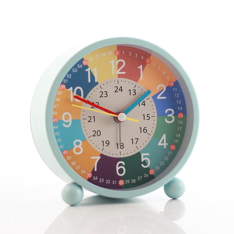 Charging Early Childhood Education Children's Metal Small Alarm Clock Girl Boy Desktop Wake Up Clock Student Use Special Learning Clock