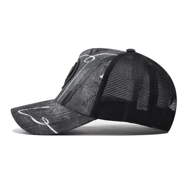 Personality 7 Letter New Design Retro Mesh Baseball Cap For Men Women Autumn Summer Snapback Hat High Top Network Sun Hat Gorras