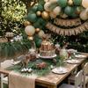 10Pcs Green Leaves Artificial Palm Leaves Flexible Branches Faux Greenery  Wedding Decor
