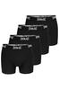 Everlast Erkek Boxer Şort, Pamuklu, Siyah, 4 Adet
