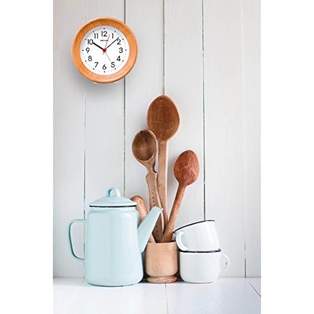 Seiko Clock (Seiko Clock) Table Clock Alarm Clock Wall Clock Analog Wooden Frame Natural Color Wo...