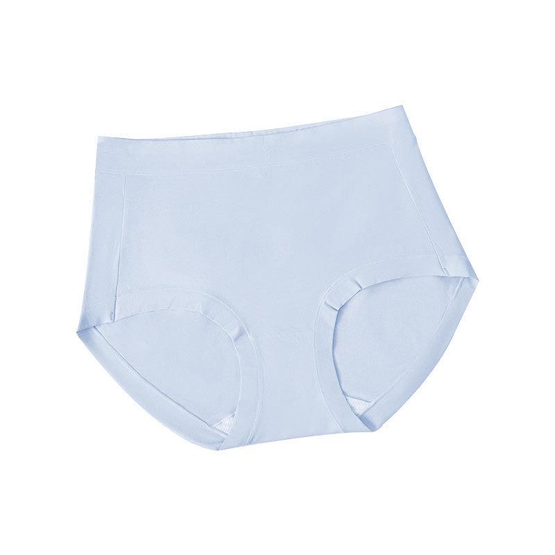 Women's High Waist Antibacterial Pure Cotton Triangle Briefs - 80s Long Staple Cotton Tummy Control