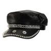 Lightweight Breathable Baseball Hat Durable PU Leather Punk Style Studs For Summer Festivals And Parties