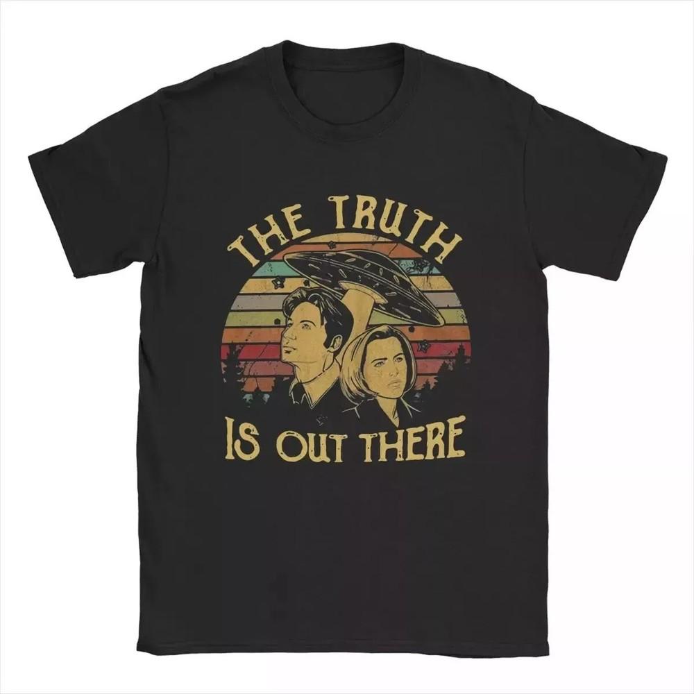 The X Files The Truth Is Out There T Shirts Men 100% Cotton Casual T-Shirt Unisex T-Shirt XL
