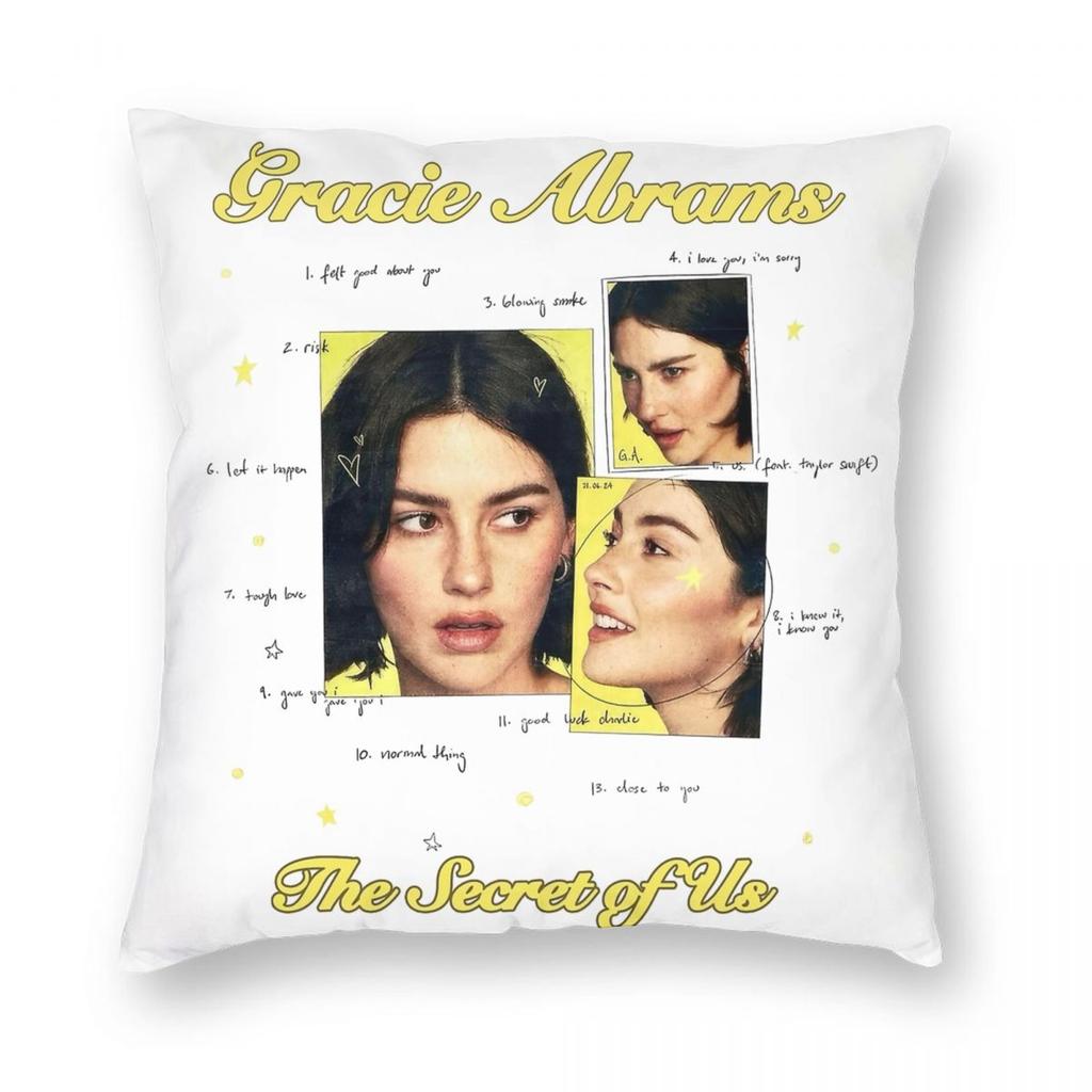 Gracie Abrams Pillowcase Printed Polyester Cushion Cover Decorative Pillow Case Cover Home Wholesale 40*40cm