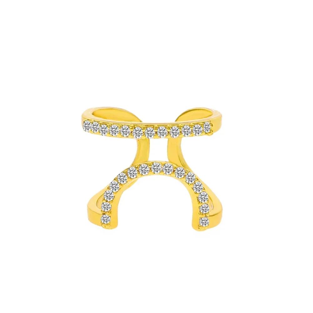 Anello per Unghie Zircone Intarsiato Rame Anello per Falange Manicure per Donne Tendenza Gioielli Festa Gioielli Moda Festa Accessori Trendy