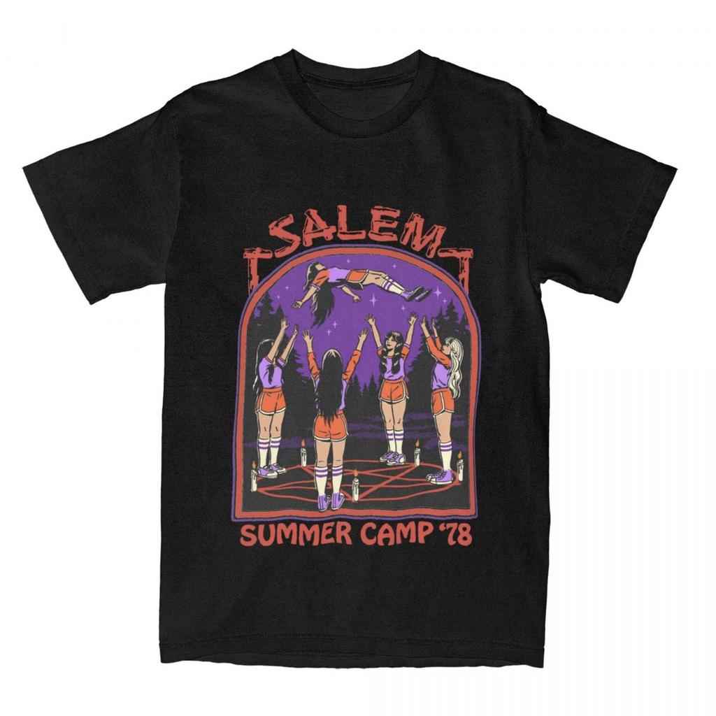 Novelty Cheerleading Basket Toss Summer Camp T Shirt Unisex Womens Cotton Salem Dark Art Tees Shirt Birthday Present Clothes