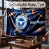 Custom Name Flannel Throw Blanket Brighton & Hove Albion Football Pattern Warm Home Decoration
