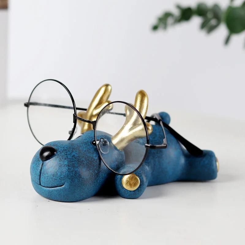Creative Cute Deer Glasses Stand Decoration Glasses Store Display Stand Office Desktop Glasses Storage Rack Decoration