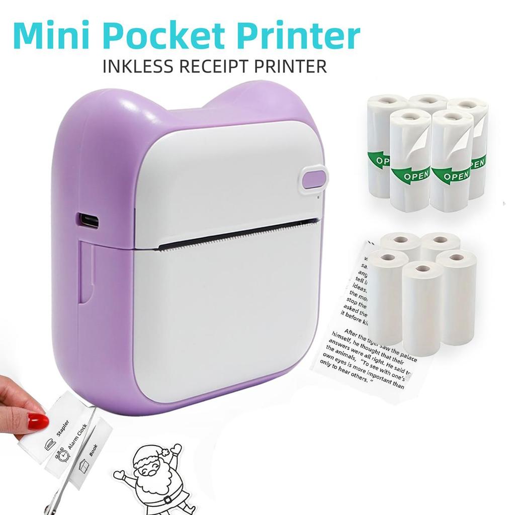 Mini Thermal Printer Paper Label Sticker Colorful Adhesive Self-adhesive Paper For Wireless Bluetooth Photo Inkless Printer
