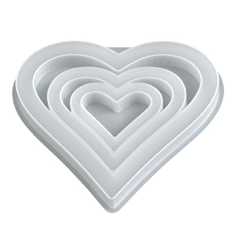 

Multi Purpose Heart Shaped Silicone Mold With Hollow Design Ideal For DIY Decorations Flame And Jewelry Accessories 1