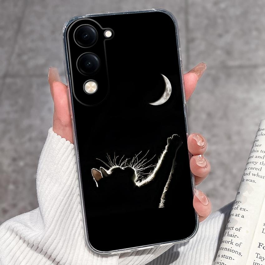 Fashion Casing For Vivo Y04 Y02 Y02a Y02s Y400 Pro X200 Ultra X200s Phone Case Lovely Cat Panda Shell Transparent TPU Soft Silicone Shockproof Housing