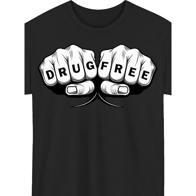 Европейские размеры Без наркотиков Трезвый Годовщина трезвости AA NA Подарок на выздоровление от зависимости Футболка | Удобная Ретро Графический Принт S