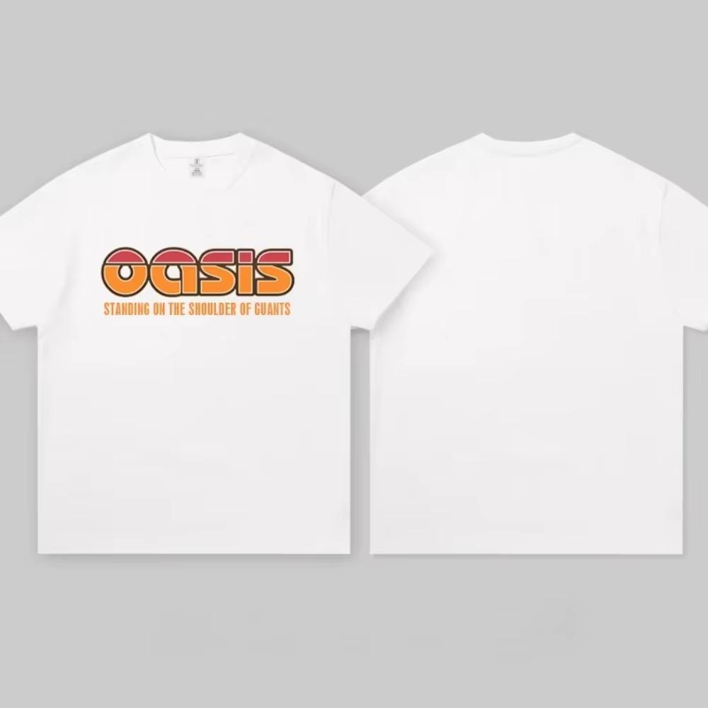 2025 Horký výprodej Oasis World Tour 2025 Pánské Dámské Tričko Potisk Tričko Oblečení Designérské Tričko Bavlna Oversized Tričko Letní Topy