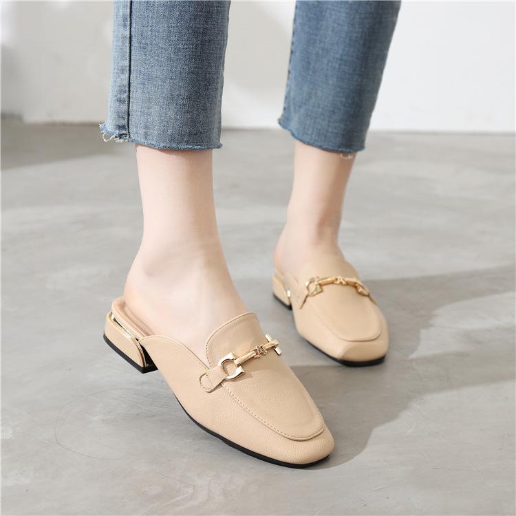 

Тапочки Baotou, женская одежда, новинка 2024 года, женская обувь на среднем каблуке, модная обувь Muller, толстый каблук, сандалии знаменитостей из Интернета 40 хаки