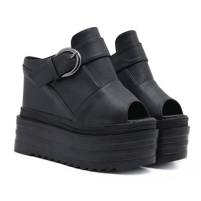 Fashion 13CM Super High Heel Women's Slippers Europe and America Nightclub Wedges Slippers Muffin Thick Sandals and Slippers