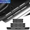 ARTNE1 Carbon Fiber Car Door Pedal Strips Protector Threshold Decals for Volkswagen VW T-CROSS Trunk Bumper Anti Scratch Guard Stickers