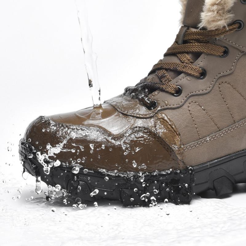 Winter Outdoor Waterproof Men Boots Russian Style Ankle Boots for Men Snow Boots Plus Size 39- 48