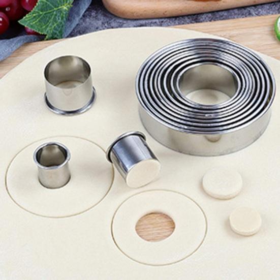 1 Set Cookie Cutter Stainless Steel Circle Biscuit Cutter Effortless Cookie Shaping Pastry Tool for Home