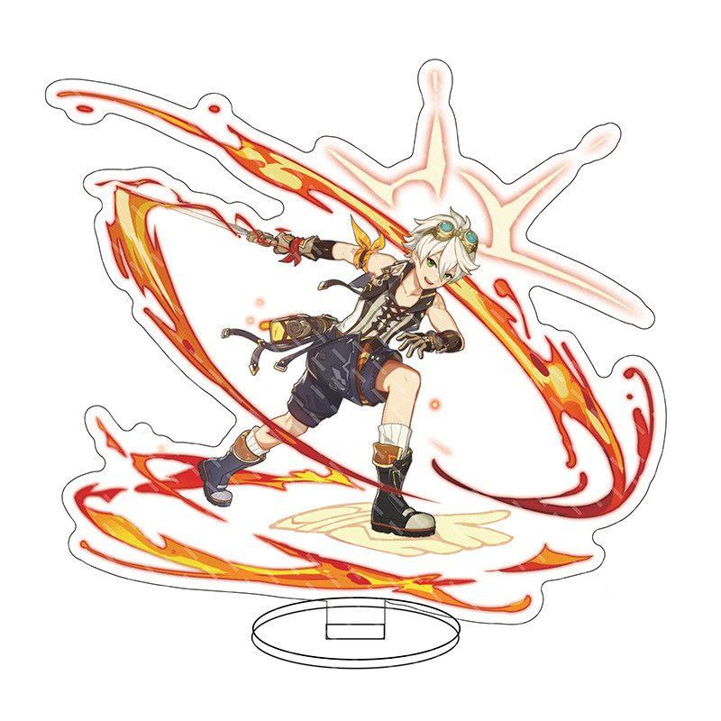 Barbatos Genshin Impact Keqing Barbara Acrylic Figure Stand Decoration Display
