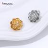14K Gold Plated Brass Flower Shape Charms Pendant For Jewelry,Blooming Floral Charms For DIY Bracelet Earrings Accessories