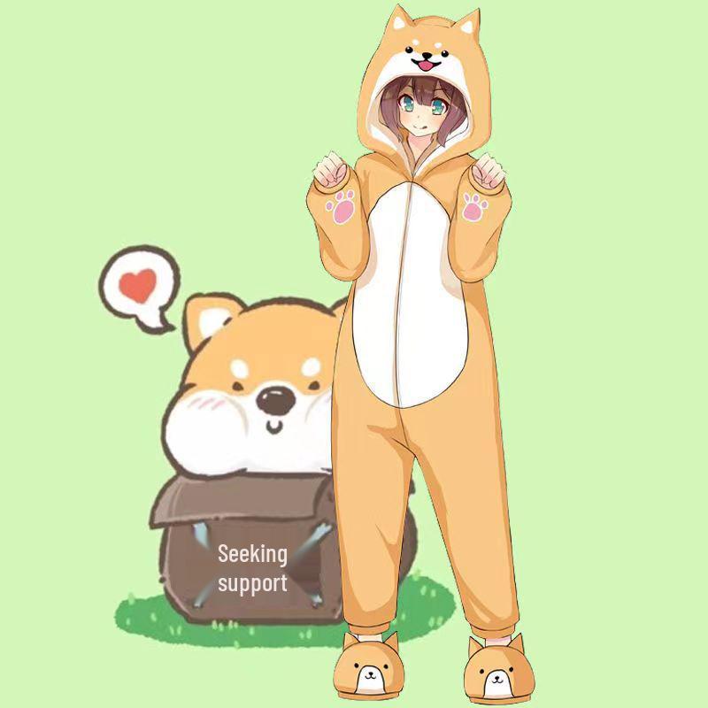 Autumn & Winter Anime Nezha Ao Bing & Genshin Zhongli Dragon Flannel Jumpsuit for Men & Women