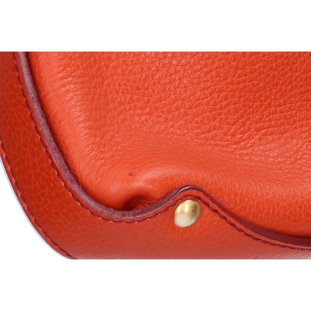 Salvatore Ferragamo [Excellent Condition] AU-21 6822 Gancini Leather One Shoulder bag OrangeUsed