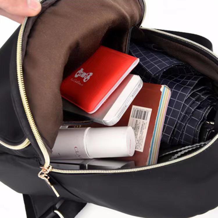 Women's Waterproof Nylon Fashion Backpack - Korean College Style