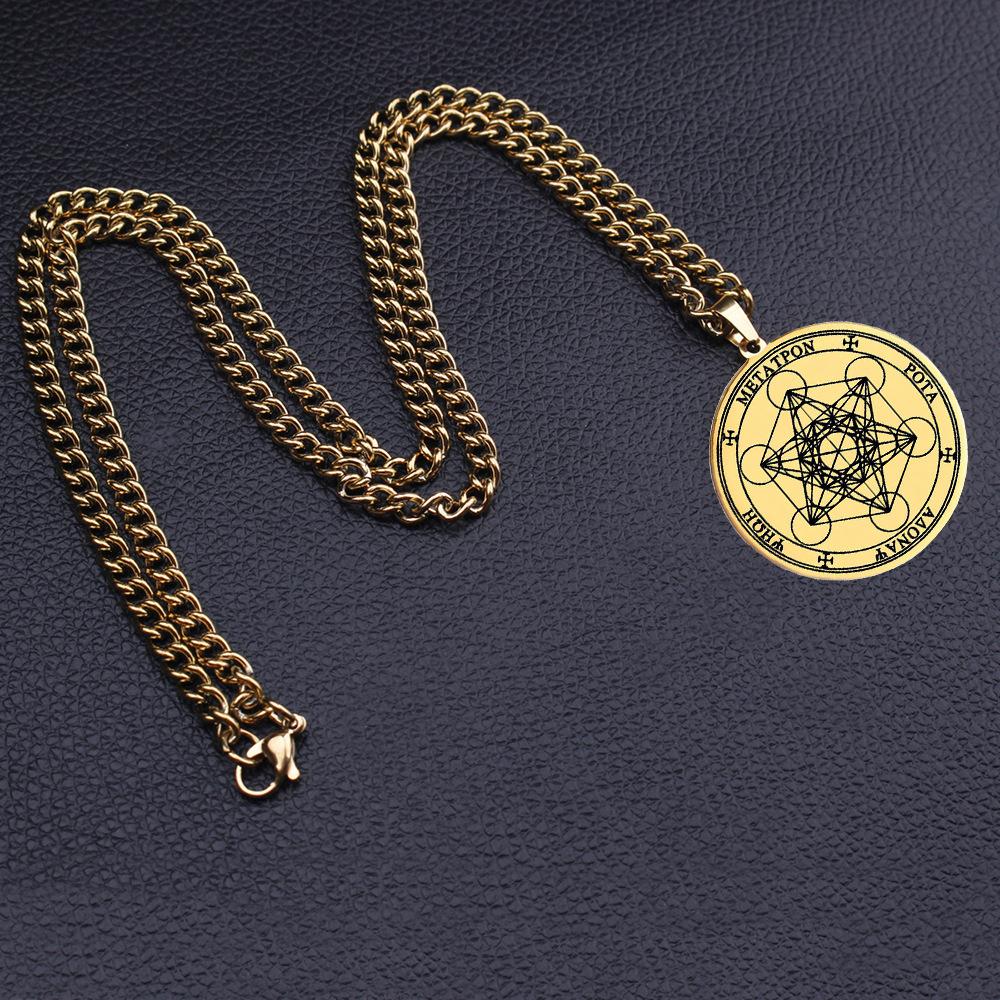 Šperky Archanděl Metatronova kostka Amulet Andělská ochrana Laserem značený náhrdelník