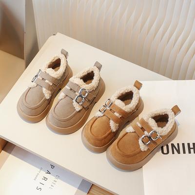 Scarpe da Ginnastica Invernali per Bambini Calde Moda Scarpe da Ragazza Classiche Versatili Scarpa da Ginnastica da Uomo Semplice Scarpe Casual a Suola Spessa Scarpa in Cotone Spesso