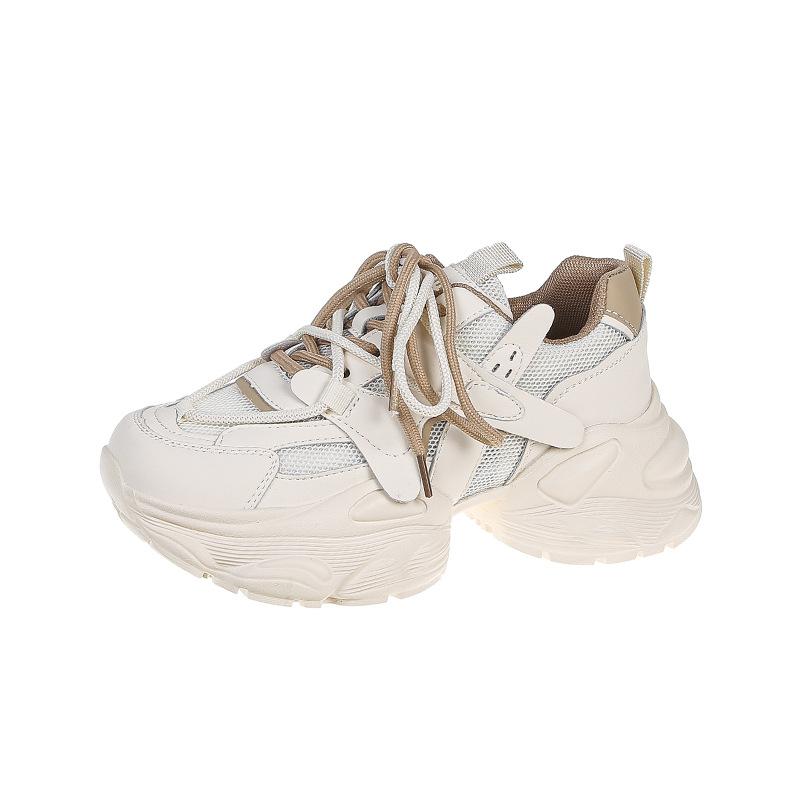 

Internet celebrity leather heightening dad shoes women s 2025 spring new muffin platform small versatile sports and leisure shoes 35