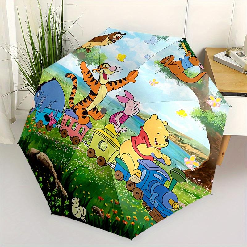 

Winnie the Pooh, Tigger Automatic Opening and Closing Umbrella, Compact Travel Umbrella, Lightweight and Portable, Suitable for Beach Commut