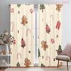 2pcs,2D Plane Printing Curtains Roller Blinds Christmas Cute Decorations (2) Versatile Polyester (without Rod) Outdoor