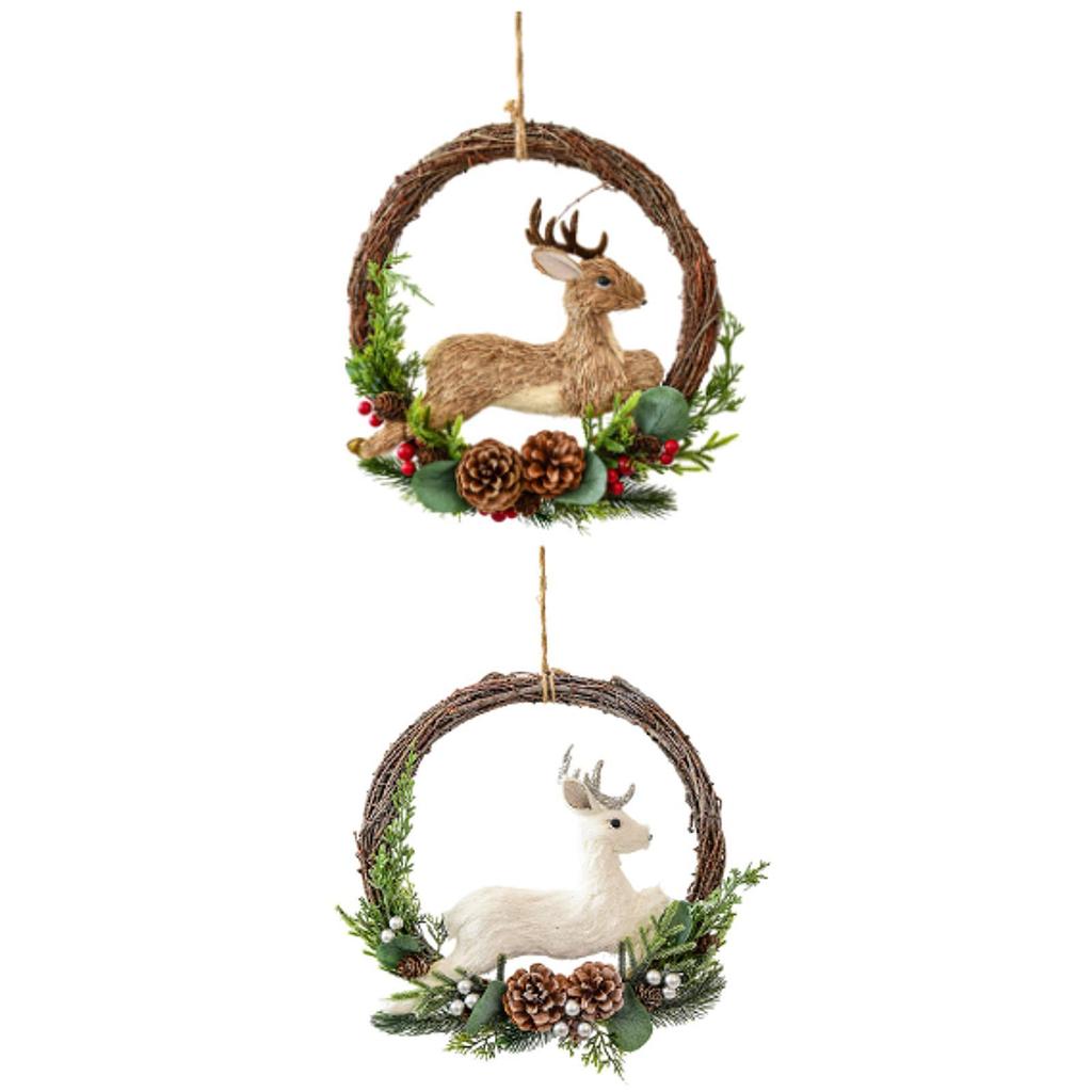 Christmas Wreath Front Door Christmas Layout Props Wall Christmas Decoration for Wedding Festival Garden New Year Housewarming