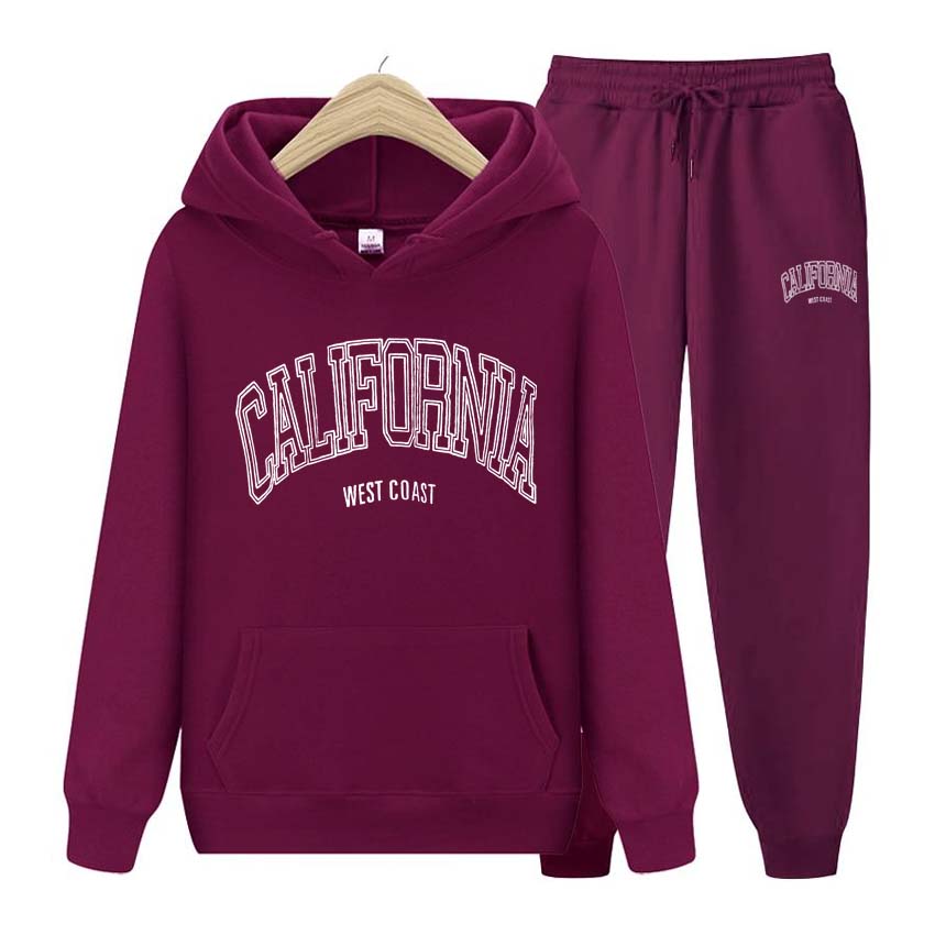 Womens Hoodies Tracksuits Jogger Clothes Women Hoodie Set Hoodies+Pants Two Piece Set  Printing