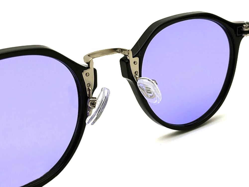 METAL BRIDGE CROWN PANTO BOSTON SUNGLASSES BRIDGE CROWN PANTO BOSTON x LIGHT PURPLE [SPEED ADDICT] (METAL SUNGLASSES) BLACK/SILVER