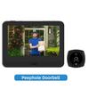 A10 4,3palcový Tuya APP WiFi zvonek 5000mAh dveřní oko vizuální dveřní kukátko Video kamera dveřního telefonu Zabezpečení domácnosti Bezdrátový interkom pro IOS Android