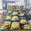 Classic Minions Printed Bedding Set 3PCS Cartoon Character Duvet Cover Pillowcase For Children Teens Room Home Decor