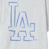 New Era Knit Short Sleeve Tee Acaclub Losdod Gray MLB Los Angeles Dodgers Back Logo Crew Neck T-Shirt Unisex Tops 14726606